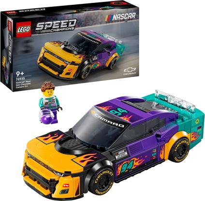 LEGO Speed Champions 76935 NASCAR Next Gen Chevrolet Camaro ZL1, Modello di Auto da Costruire, Macchina Giocattolo Bambini 9+