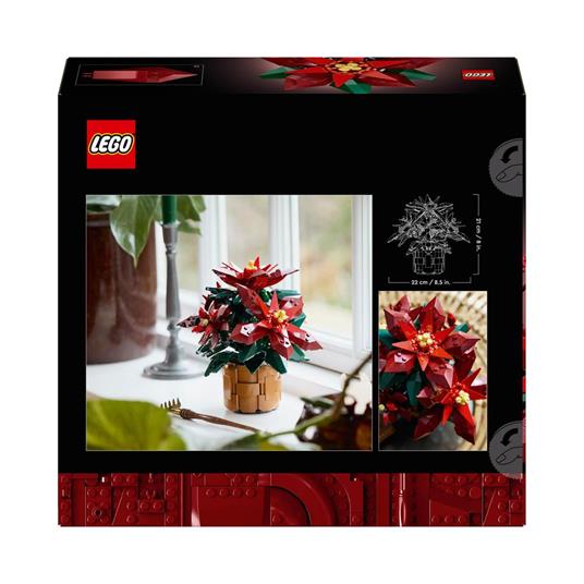 LEGO Icons 10370 Stella di Natale, Fiori Finti Fai da Te per Adulti, Decorazione Natalizia, Idea Regalo per Uomo e Donna - 8