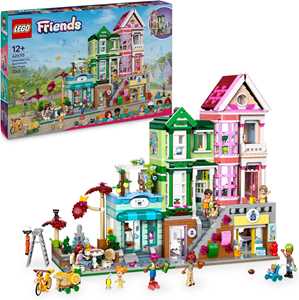 Giocattolo LEGO Friends 42670 Appartamenti e Negozi di Heartlake City, Gioco di Ruolo per Bambine 12+ con 3 Case Giocattolo da Costruire LEGO