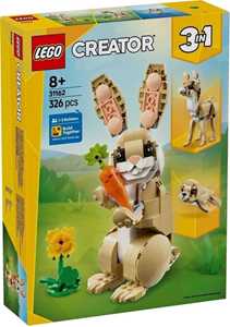 Giocattolo LEGO Creator 3 in 1 31162 Adorabile Coniglio Giocattolo, Si Trasforma in Lama o in Foca, Animali da Costruire per Bambini 8+ LEGO