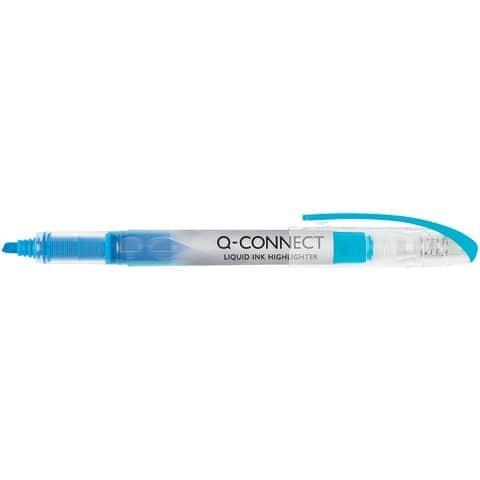 Evidenziatore a penna Q-Connect 1-4 mm blu KF00399 (Conf.12)