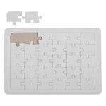 Puzzle decorativo bianco 21 x 30 cm - 30 pezzi