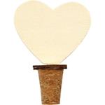 Tappo In Sughero Con Cuore Da Decorare • 12 Pz.