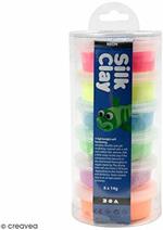 Set per modellare Silk Clay® Colori neon - 6 x 14 g