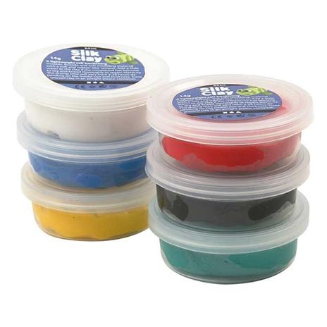 Set per modellare Silk Clay® - Colori primari - 6 x 14 g