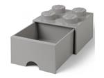 Contenitore LEGO Brick 4 Cassetto Grigio