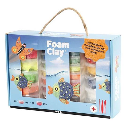 Set per modellare Pasta Foam Clay® colori assortiti - 31 pz - 2