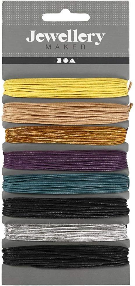 8 corde di cotone cerato colorato - 5 m - 2