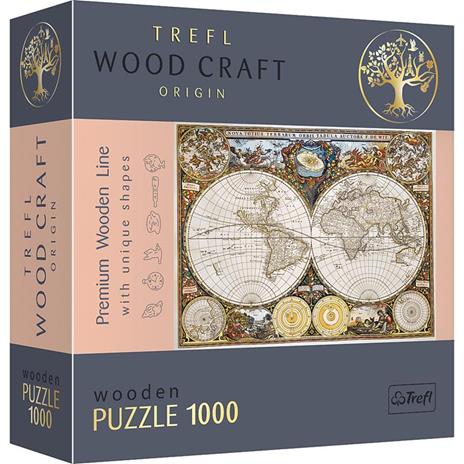 Puzzle da 1000 Pezzi Woodcraft - Antica Mappa del Mondo - 2