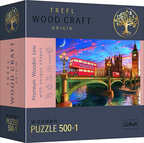 Puzzle da 501 Pezzi Woodcraft - Palazzo di Westminster, Big Ben, Londra - 2