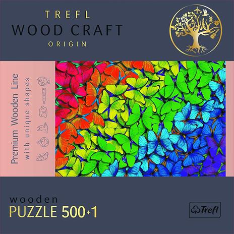 Puzzle da 501 Pezzi Woodcraft - Farfalle Arcobaleno - 2