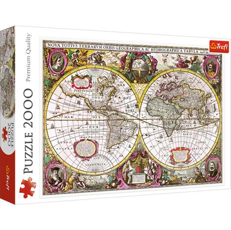 Puzzle da 2000 Pezzi - A New Land and Water Map of The Entire Earth, 1630