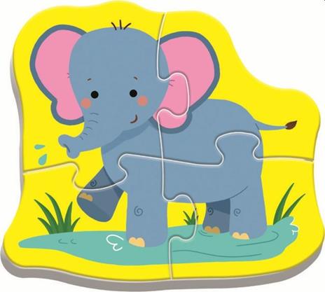 4 Puzzle in 1. Baby Classic: Animali al Safari - 5