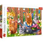 Puzzle da 500 Pezzi - Gattini in Giardino