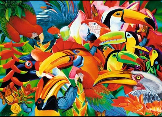 Puzzle da 500 Pezzi - Colourful birds - 2