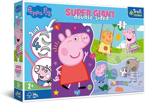 Puzzle - "15 GIANT" - Meet Happy Peppa Pig / Peppa Pig