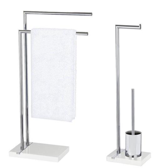 Porta asciugamani, carta igienica e scopino per WC NOBLE WHITE - set, WENKO  - Wenko - Casa e Cucina | IBS