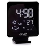 Adler AD1176 Stazione Meteo Wireless con Sensore Esterno LCD Display Misura Interno Esterno Nero