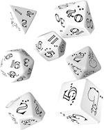 Bright Llama Dice Set White & Black (7) Q Workshop