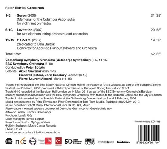 Concertos - CD Audio di Peter Eötvös