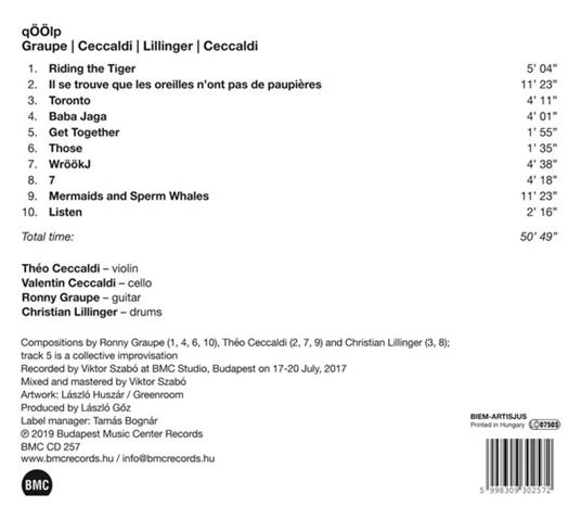 Graupe I Ceccaldi I Lillinger I Ceccaldi - CD Audio di Qoolp - 2