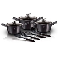 Berlinger Haus Carbon Pro Set di Pentole Induzione 13-Piece Alluminio  Antiaderente 3 Casseruoli 2 Padelle Grigio Scuro - Berlinger Haus - Idee  regalo