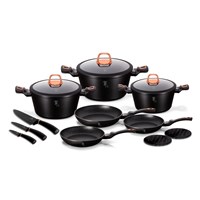 Berlinger Haus Black Rose Set di Pentole Induzione 14-Piece Alluminio  Antiaderente 3 Casseruoli 3 Padelle Nero - Berlinger Haus - Idee regalo