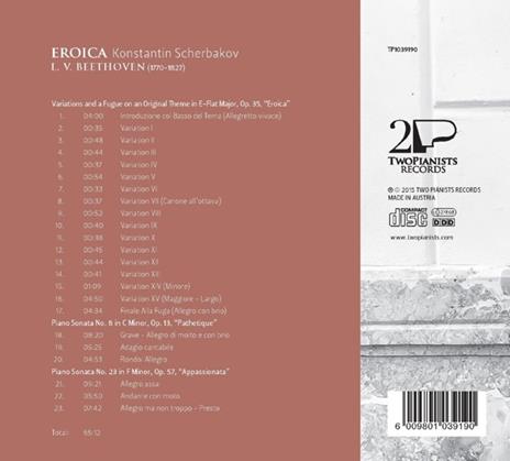 Variazioni e Fuga su Un Poema Originale Op.35 Eroica - CD Audio di Ludwig van Beethoven,Konstantin Scherbakov - 2