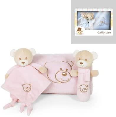 Set Copertina e Peluche neonato Neonati Mesi cm Bambini regalo Peluche Copertina Doudou Cotone Bambino Morbida Morbido Baby Sacco Femmina Unisex Sicurezza Nanna Bebè (Azzurro)