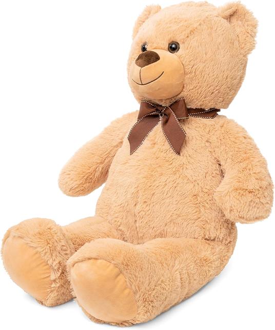 Orso Peluche Gigante 100 cm Orso Peluche gigante San Valentino Orso Peluche Gigante Con Cuore Altissima Qualita' Modelli Assortiti (Bruno) - 4