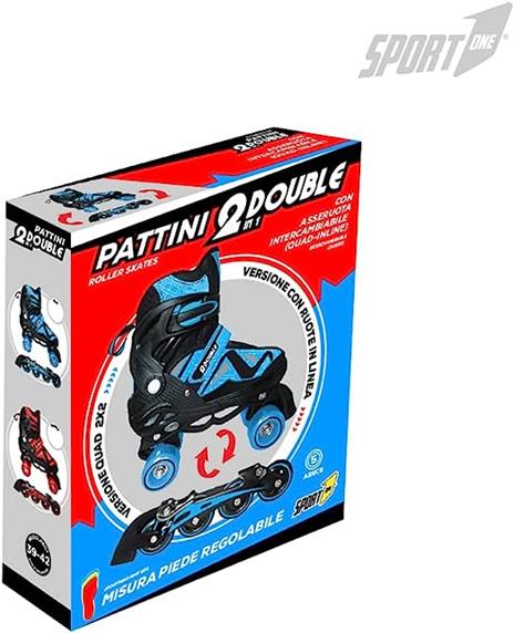 Pattini Convertibili Bambina Pattini Convertibili Bambino Pattini Convertibili Adulto Pattini a Rotelle regolabili. pattini a rotelle bambina (39-42 Blu)