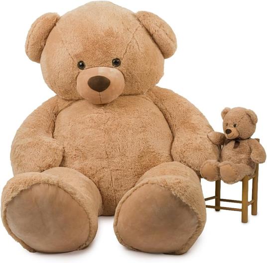 Orso Peluche Gigante 240 cm Orso Gigante Peluche 240 cm Orso Peluche Beige con Fiocco Orsacchiotto Peluche Gigante giganti Grande 240 CM