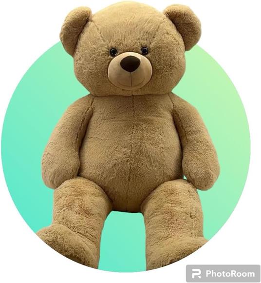 Orso Peluche Gigante 240 cm Orso Gigante Peluche 240 cm Orso Peluche Beige con Fiocco Orsacchiotto Peluche Gigante giganti Grande 240 CM - 2