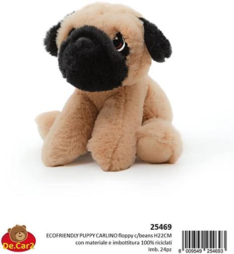 Peluche Giocattolo Morbido e Coccoloso per Bambini Collezione Animali Safari e Animali Marini Peluche, Perfetto per i Bambini Ecofriendly (Carlino Peluche)… - 2