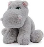 Peluche Giocattolo Morbido e Coccoloso per Bambini Collezione Animali Safari e Animali Marini Peluche, Perfetto per i Bambini Ecofriendly (Ippopotamo Grigio)