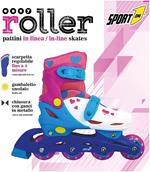 Pattini a rotelle in linea bambina donna Pattini in linea bambino bambina 4 ruote rotelle adulto (EASY ROLLER ROSA 31-34)