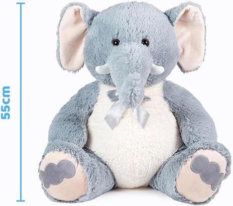 Elefante Peluche Grande Gigante Maxi 100 Cm seduto Giocattolo Per Bambini Peluche Gigante per Bambini e Adulti