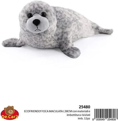 Peluche Giocattolo Morbido e Coccoloso per Bambini Collezione Animali Safari e Animali Marini Peluche, Perfetto per i Bambini Ecofriendly (Foca) - 2