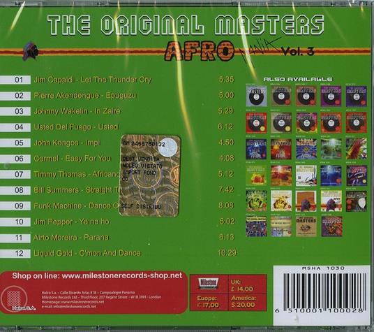 The Original Masters. Afro Mania vol.3 - CD Audio - 2