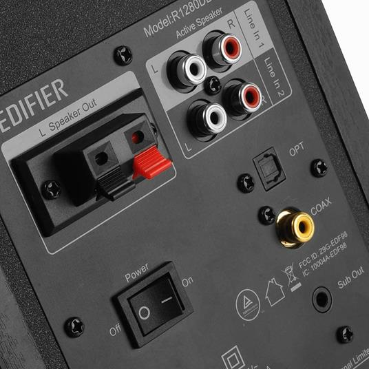 Edifier R1280DBs Altoparlanti Diffusori da Scaffale Active Bluetooth -  Ingresso Ottico - Diffusore Monitor da Studio Wireless 2.0-42W RMS con  Subwoofer Line Out - Nero - Edifier - TV e Home Cinema,