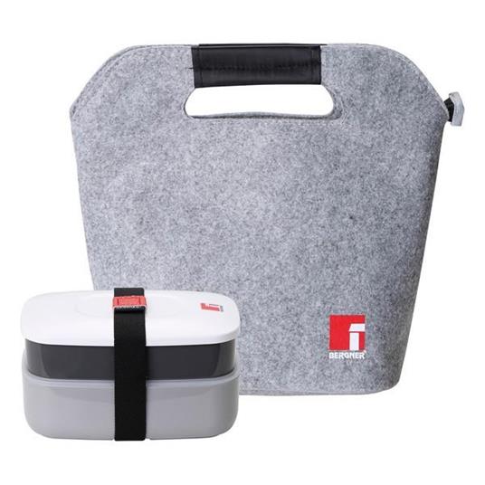 Borsa Set per il Pranzo Bergner Grigio Feltro (3 pcs)