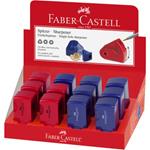 Temperamatite 1 foro Faber Castell Sleeve con serbatoio colore rosso/blu – 182711