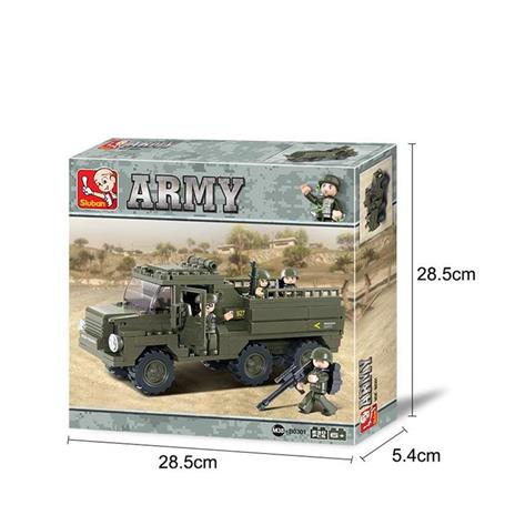 Land Forces. Camion Trasporto Truppe (230Pcs). Sluban (M38-B0301) - 2