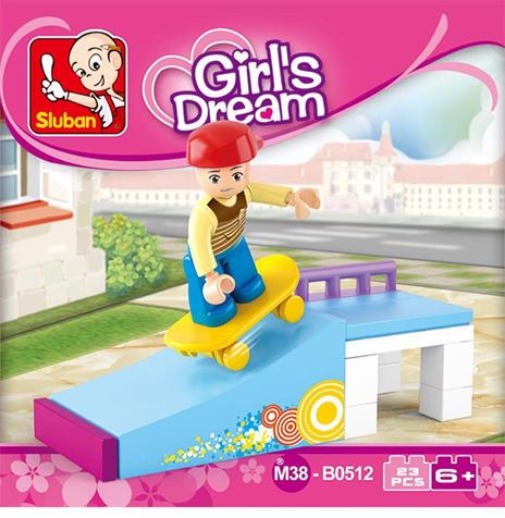 New Girls Dream. Divertimento Sullo Skateboard (23Pcs). Sluban (M38-B0512) - 2