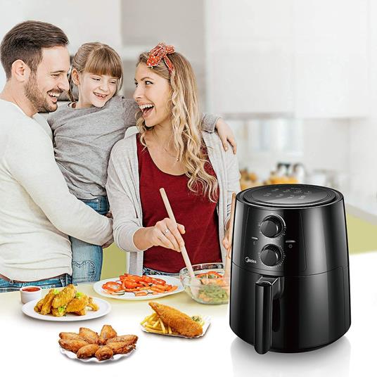 Midea MF-TN35A2 friggitrice Singolo 3,5 L Indipendente 1400 W Friggitrice ad aria calda Nero - 3