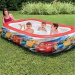 Piscina Gonfiabile Bambini Disney Cars Intex 2 Anelli 262x175x56cm da Giardino