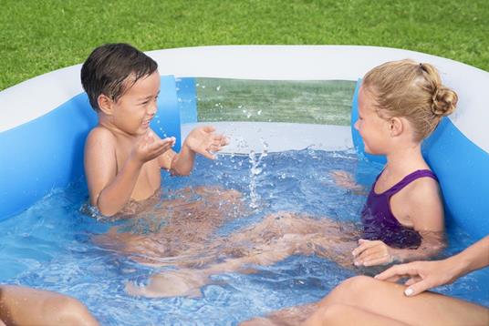 Piscina gonfiabile per bambini 155 cm Blu Bianco