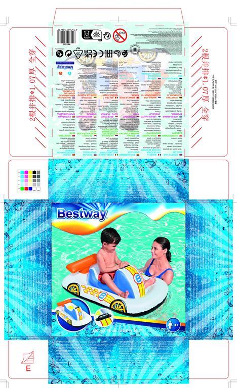 Bestway 41480 galleggiante da piscina e da spiaggia Multicolore Fantasia Gonfiabile cavalcabile - 9