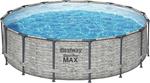 Piscina fuori terra rotonda Steel Pro MAX 488x122 cm effetto pietra (5619E)