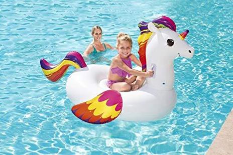 Unicorno Gonfiabile Cavalcabile 150x117cm Bestway 41114 Giochi Piscina - 3